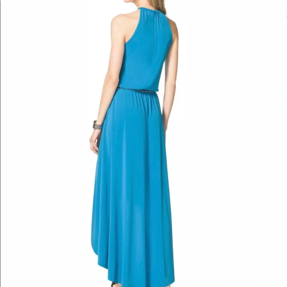Michael Kors Blue High-Low Dress